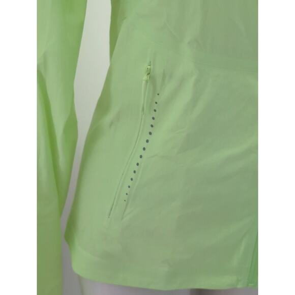 Lululemon Size 6 Fast Free Windbreaker Jacket Water Repellent Lime Yellow - Picture 5 of 8